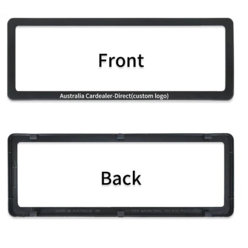Custom Number Bracket Black Front License Plate Frames