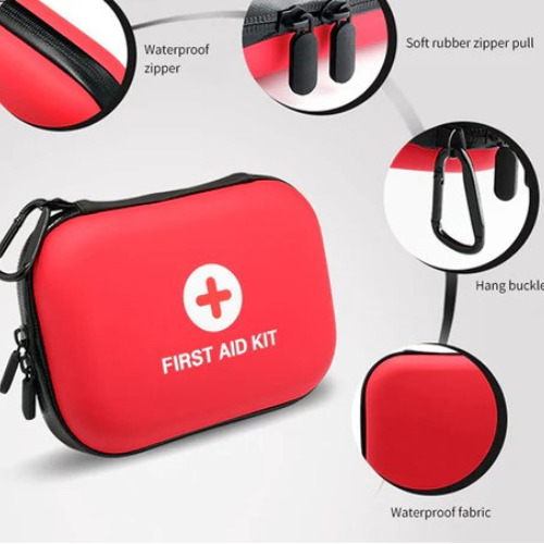 Auto Emergency Medical Kit Car First Aid Kit – front view showing case and contents