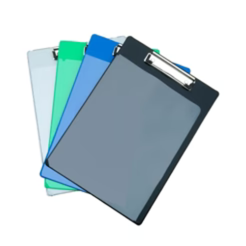 Repair order folder clipboard – side angle showing clip mechanism