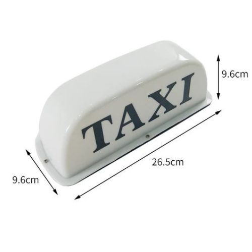Magnetic taxi roof top sign – fitted on vehicle roof, night illumination